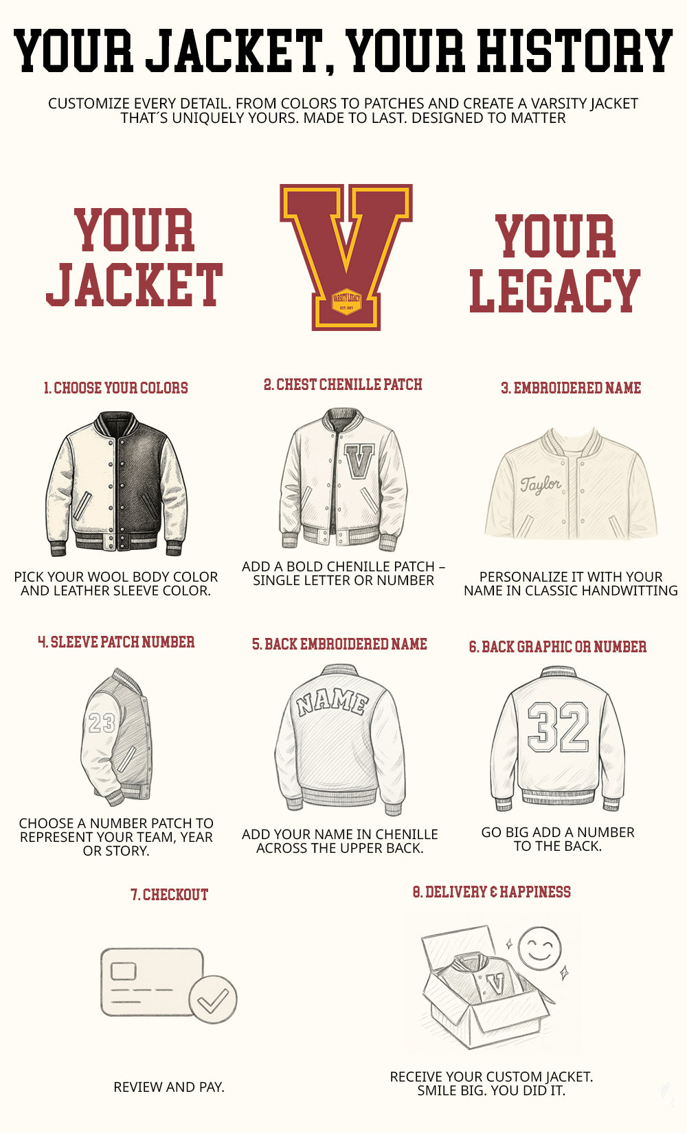 Build your Custom Jacket – Varsity Legacy